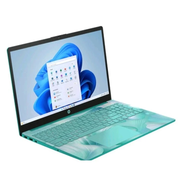 HP 15-fd0110ds 15.6" HD Display Laptop, Intel N100 (4GB RAM, 128GB UFS) Backlit Keyboard, Windows 11, Aquamarine Sky Color