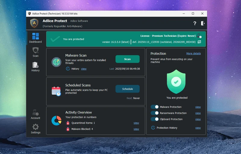 Adlice Protect Anti-Malware Software 3 Licenses (Lifetime)