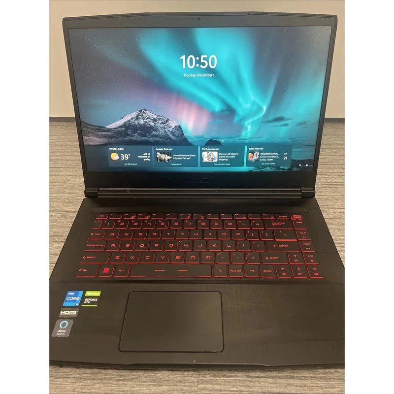 msi GV15 15.6" 144Hz Gaming Laptop Intel Core i5-11400H @ 4.5 GHz (12GB RAM, 256GB NVMe SSD + 500GB HDD) NVIDIA GTX 1650
