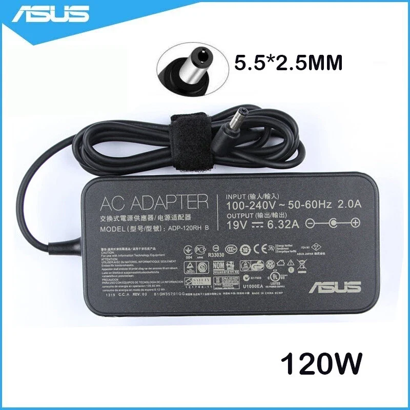 2X Genuine 120W AC DC Adapter for Asus Gaming ROG Strix GL742 752 753 Series