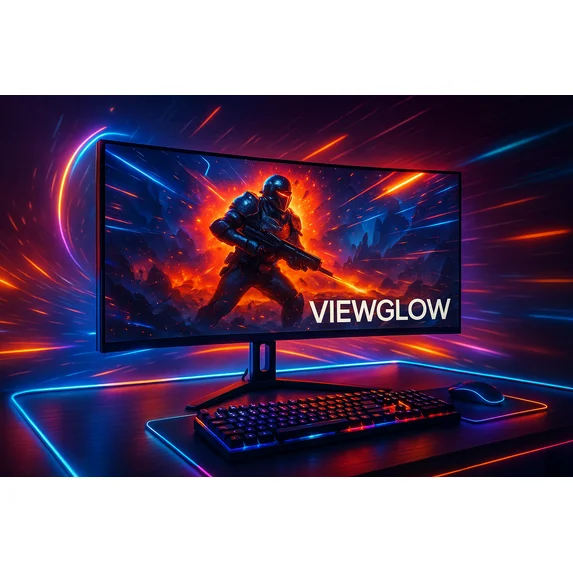 ViewGlow 34" Gaming Monitor, 3440x1440 LED, 1ms Response Time, 100Hz Refresh Rate, Computer Monitor Flat BRAND NEW