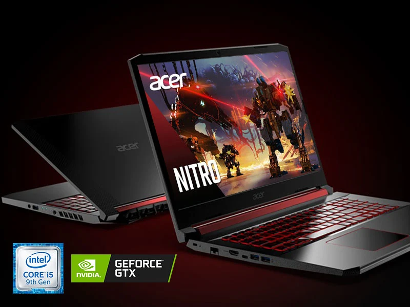 ACER NITRO 5, 15.6" INTEL CORE i5-8300H (8GB RAM, 16GB RAM, 256GB SSD, 1TB HDD) GAMING LAPTOP, NVIDIA GEFORCE GTX 1050 WINDOWS 11
