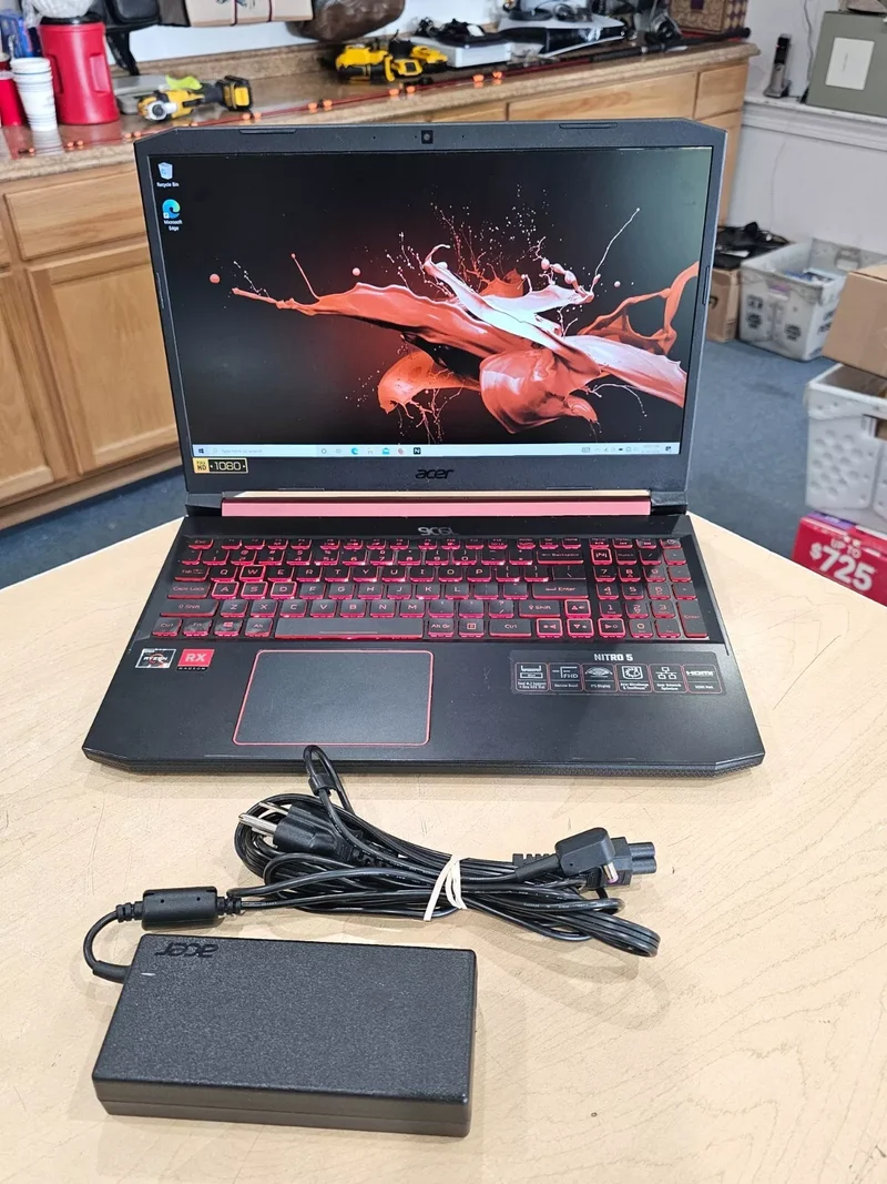 Acer Nitro 5 AN515 Gaming Laptop, Core i5-7300H, 15.6" (16GB RAM, 256GB SSD) NVidia GTX 1050 4GB Windows 11, Backlit Keyboard