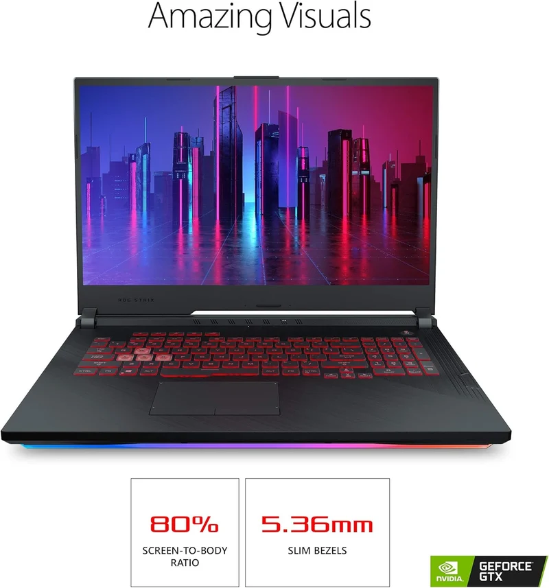 ASUS ROG GL731GT-RB73 Gaming Laptop, 17.3” IPS Type FHD, Intel i7-9750H @ 2.60 GHz (16GB RAM, 512GB SSD) NVIDIA GTX 1650M Windows 11, RGB KEYBOARD