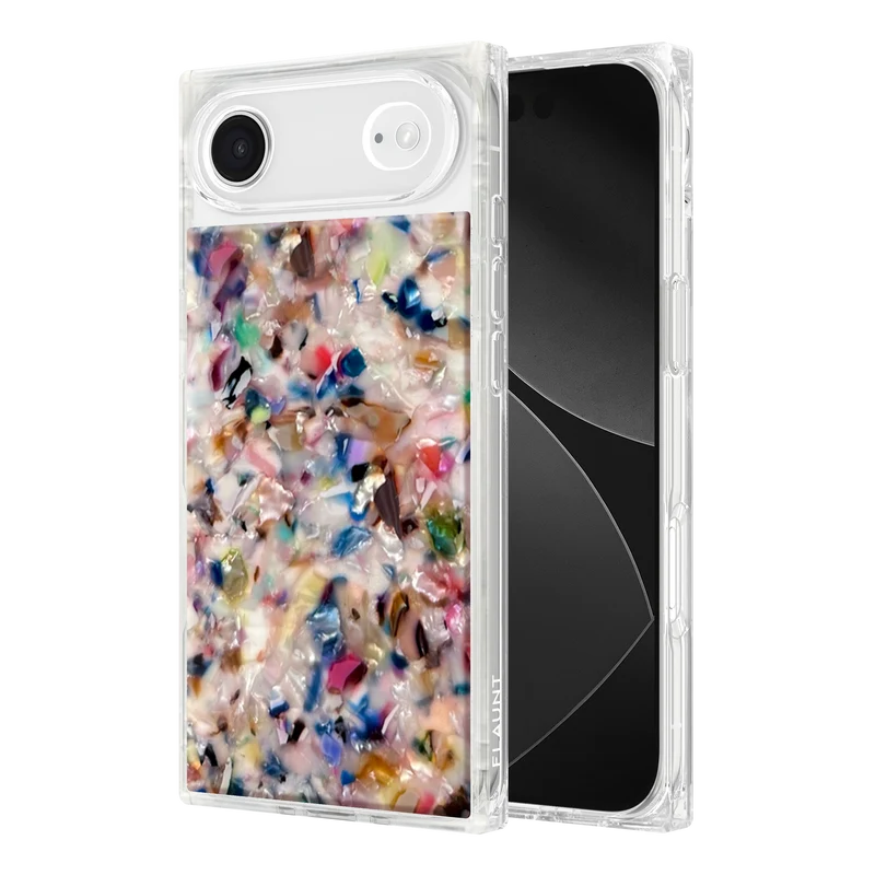 Flaunt Square Rainbow Confetti Tortoise Shell for iPhone Air