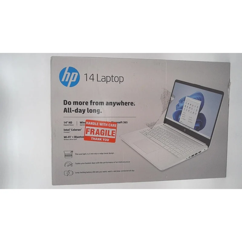 2022 Newest HP Stream 14" HD Display, 14-dq0052dx, Intel Celeron N4120 Processor, 4GB Memory - 64GB eMMC ,WiFi ,Bluetooth, Type-C, 802.11AC , Win 10 - Snowflake White