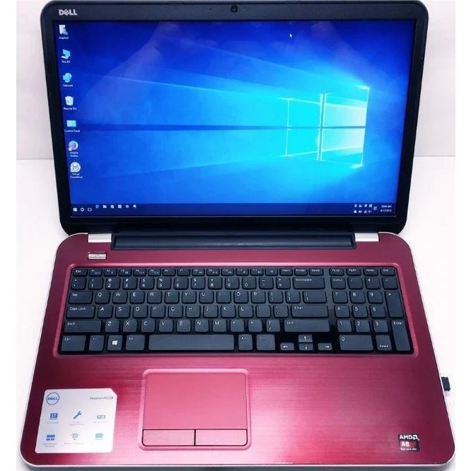 RED Dell 17R-5735 17.3" Laptop AMD A8 (8GB RAM, 256GB SSD) Windows 10 CD/DVD Webcam