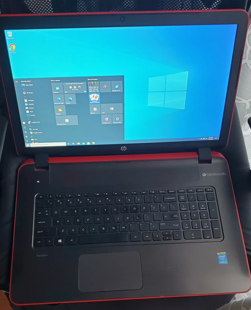 HP Pavilion 17.3" Laptop, Intel Core i3 @ 1.70 GHz (8GB RAM, 1TB HDD) Webcam, CD DVD, Windows 10, RED