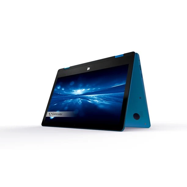 Gateway GWTC116-2BL 11.6" HD Touchscreen Laptop, Intel Celeron N4020 (4GB RAM, 64GB SSD) Windows 10 - Blue, Black