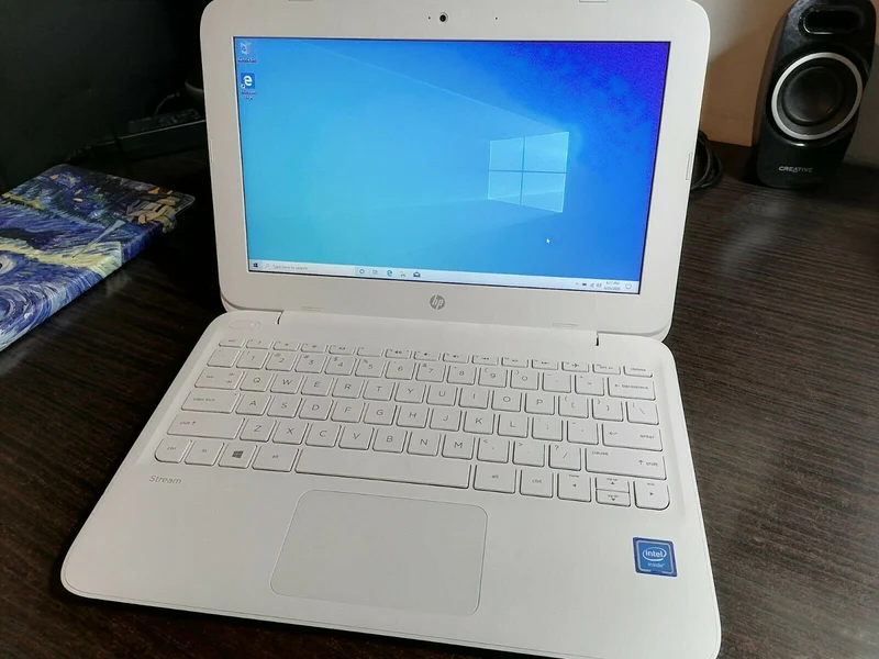 HP Stream Laptop, 11.6", Intel Celeron N @ 1.10 GHz (4GB RAM 32GB eMMC Drive) Windows 10 - White