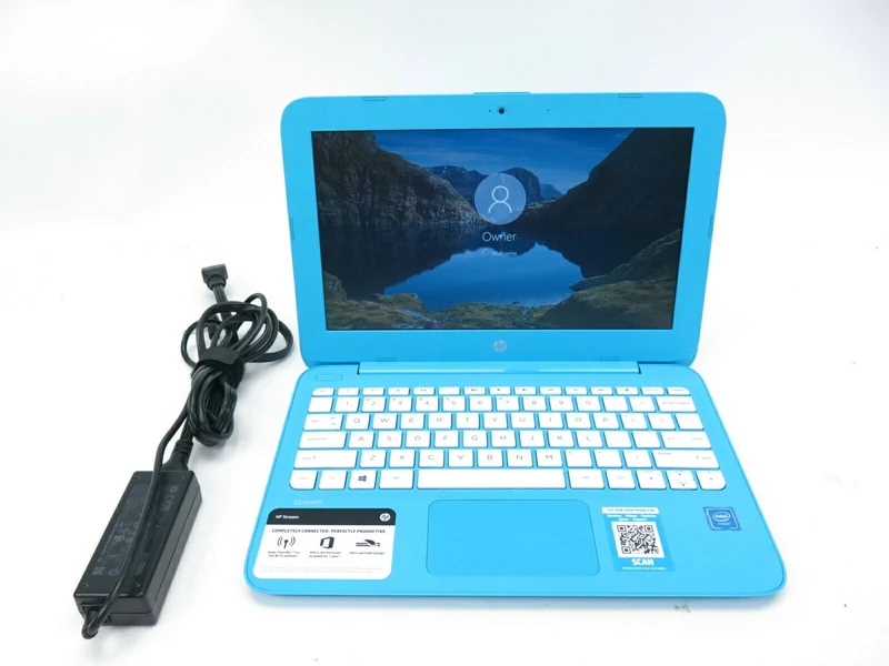 HP Stream 11-y010wm Laptop, 11.6", Intel Celeron N (4GB RAM 32GB eMMC Drive) Windows 10 - Baby Blue Laptop