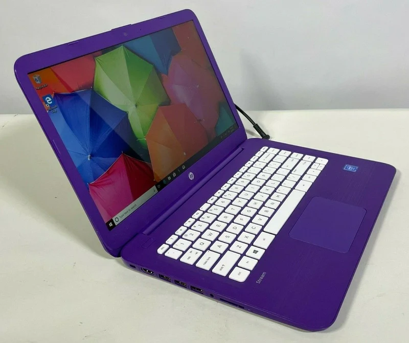 HP Stream Laptop, 14", Intel Celeron N3060 (4GB Ram 32GB eMMC Drive) Windows 10 - Purple