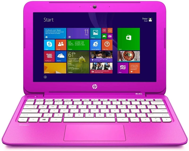 HP Stream Laptop 11-D010WM, 11.6", Intel Celeron N2840 (2GB RAM 32GB eMMC Drive) Windows 10 - PINK