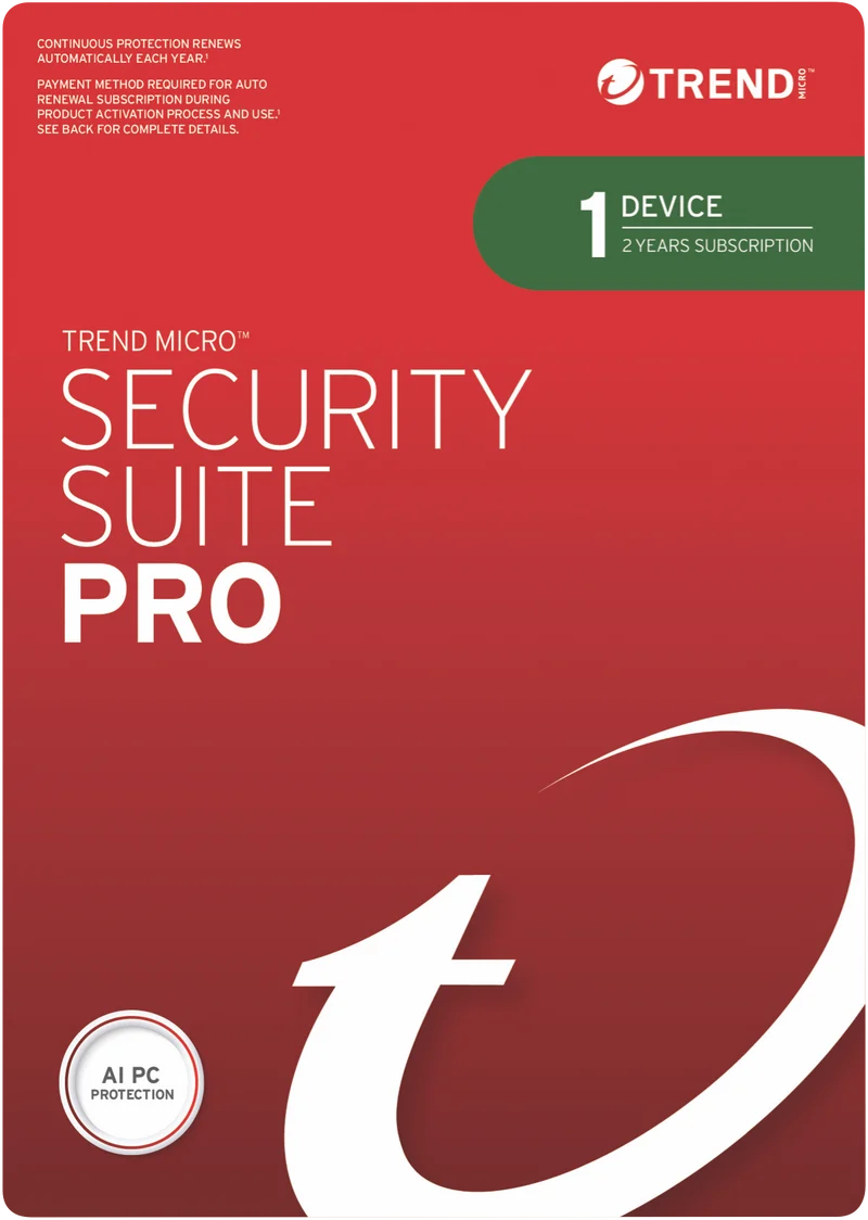 Trend Micro Security Suite Pro 1 Device 2 Year