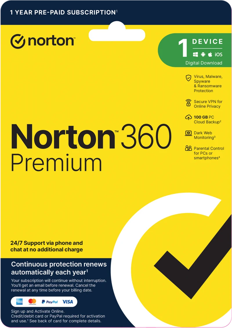 Norton 360 Premium Internet Security (1D 12M)