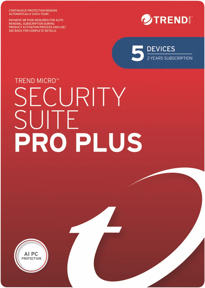 Trend Micro Security Suite Pro+ 5-Device 2-Year (ESD)