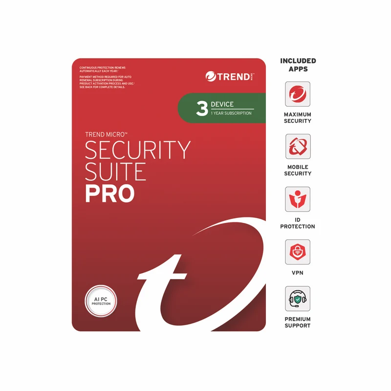 Trend Micro Security Suite Pro 3 Device 1 Year