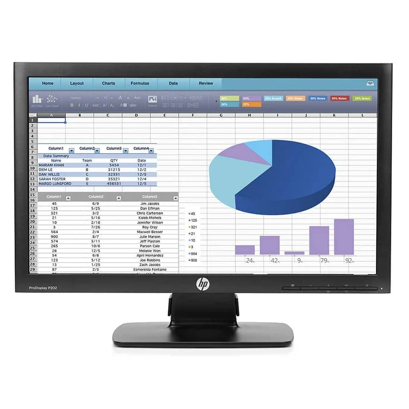 HP ProDisplay P202 Monitor LCD LED 20″ 1600×900 Pixel HD 16:9 Luminosità 250 cd/m² Contrasto 1000:1 Tempo di risposta 5ms perfetto per l’uso quotidiano