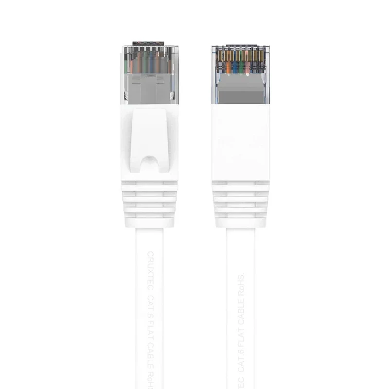 Cruxtec CAT6 UTP Flat Ethernet Cable - 15m (White)