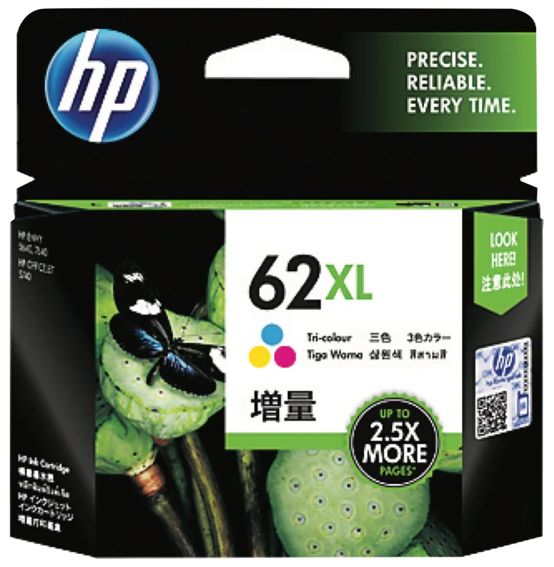 HP 62 XL Tri-colour Ink Cartridges