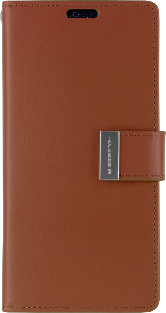 Goospery Rich Diary for iPhone 12/12 Pro - brown