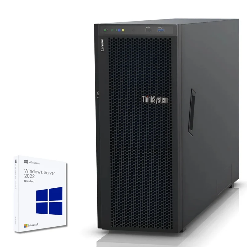 Lenovo ThinkSystem ST550 Tower | Intel Xeon 4208 | Ram 32GB | 2x1TB SSD | Windows Server 2022