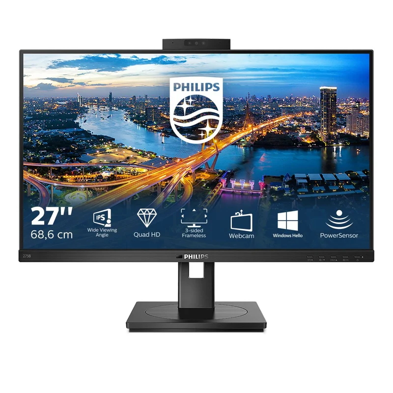 Philips 27 Ips 2K 2560X1440 Webcam Monitor