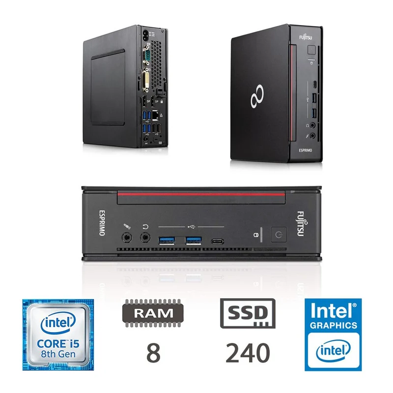 Fujitsu Q958 Mini - I5-8400/8/Ssd240/