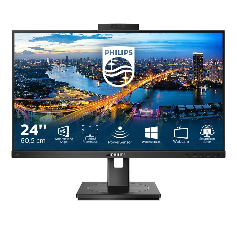 Philips 23,8 Ips Webcam E Microfono Integrati Win Hello
