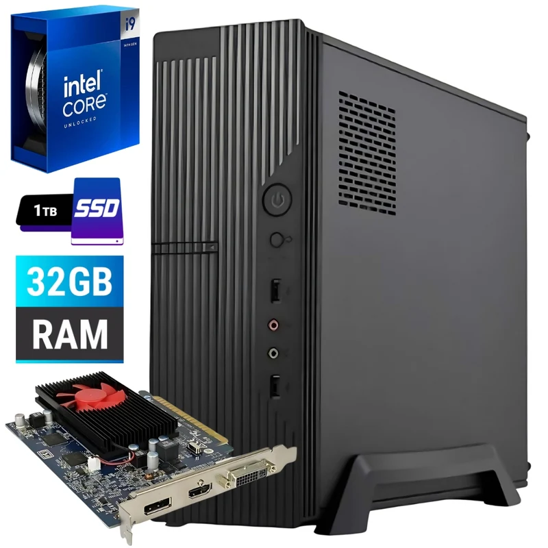 PC Assemblato Computers Parts | Intel Core i9-14900KF | Ram 32GB RAM | SSD 1TB | AMD Radeon R7 450 4GB | FreeDOS Prodotto NUOVO