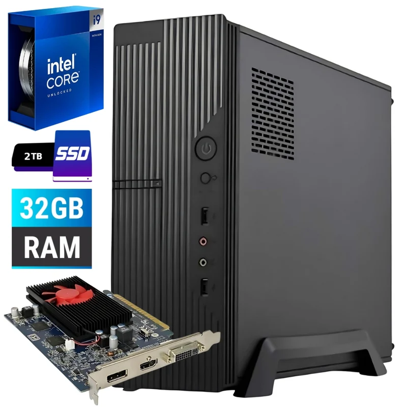 PC Assemblato Computers Parts | Intel Core i9-14900KF | Ram 32GB RAM | SSD 2TB | AMD Radeon R7 450 4GB | FreeDOS Prodotto NUOVO