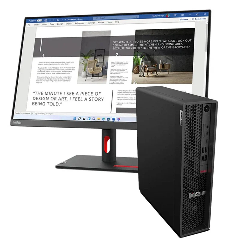 Bundle Lenovo ThinkStation P340 + Monitor Lenovo ThinkVision 27" FullHD | Intel i7-10700 | Nvidia Quadro T400 FreeDOS Prodotto NUOVO