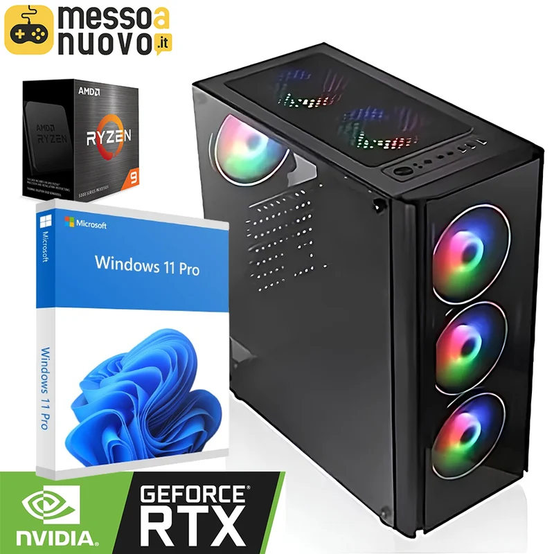 PC Gaming Storm Y | AMD Ryzen 9 5950X | Ram 32GB | SSD NVMe 1TB | RTX 4060 | Windows 11 Pro