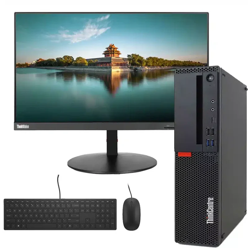 Bundle Lenovo ThinkCentre M920s | Intel Core i5-8500T | Ram 16GB | SSD 512GB | Windows 11 Pro | Monitor ThinkVision 24" FullHD Kit mouse e tastiera WiFi Bluetooth
