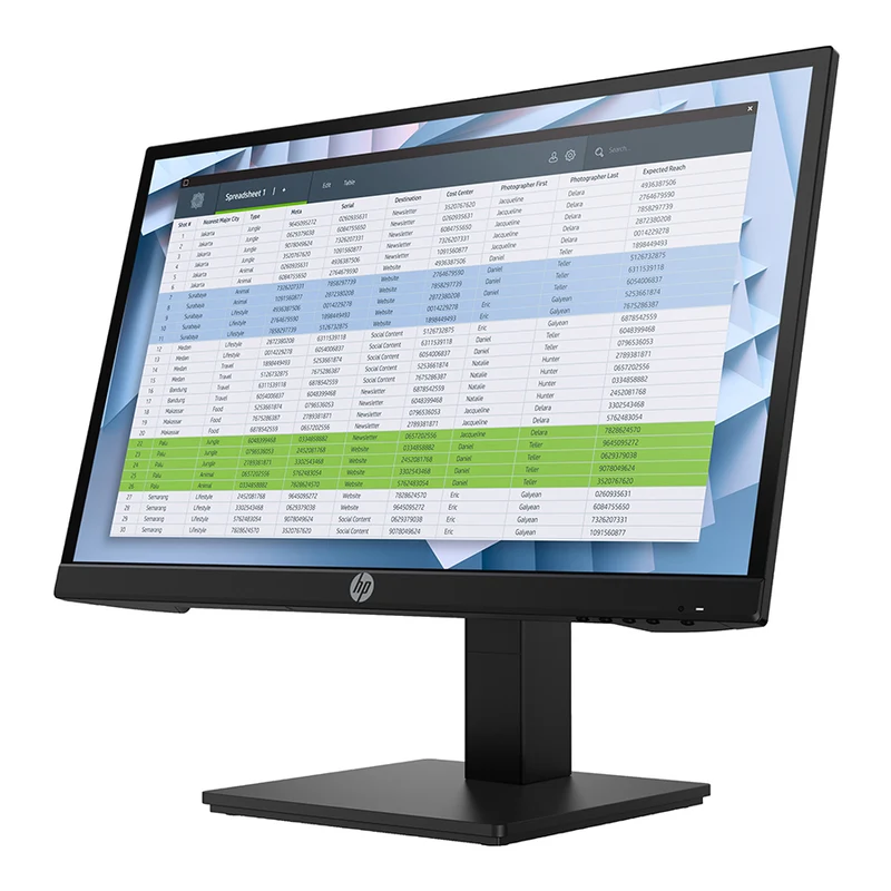 HP P22h G4 Monitor IPS 22" FullHD Luminosità 250 cd/m² Tempo di risposta 5ms VGA Display Port HDMI