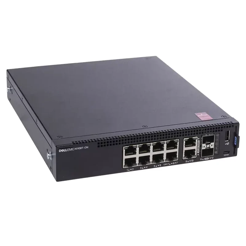 Dell N1108T-ON Switch di rete professionale managed 8x10/100/1000 + 2xGigabit SFP + 2x1000Base-T incluso di accessori per montaggio a Rack