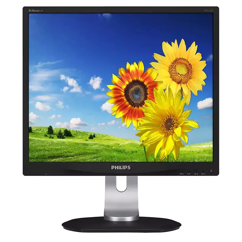 Philips Brilliance 19P4Q Monitor 19" 1280 x 1024 Pixel - Perfetto per Ufficio e Casa Tempo di risposta 5ms Luminosità 250 cd/m² Display Port DVI VGA Altoparlanti