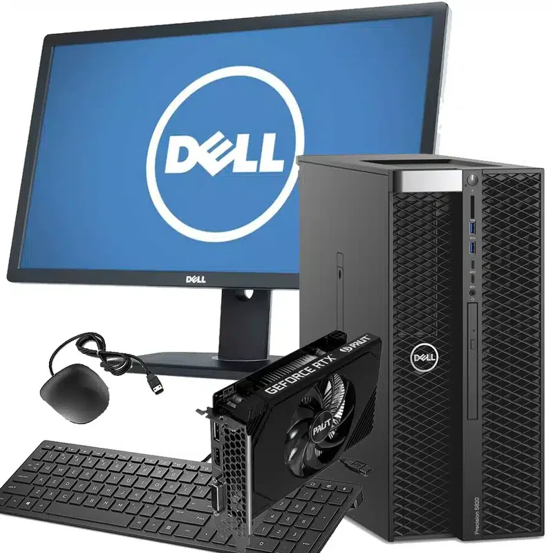 Bundle Dell Precision 5820 Workstation | Intel Xeon W-2123 | Ram 32GB | SSD 1TB | Nvidia RTX 3050 + Monitor Dell 27" 2K Kit Mouse e Tastiera Windows 11 Pro