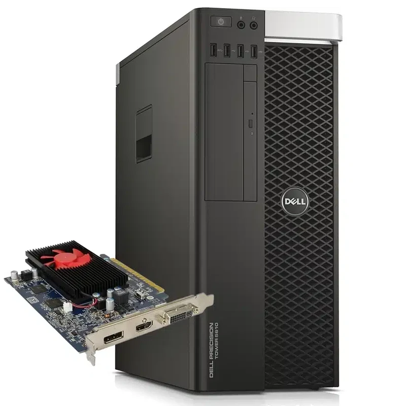 DELL Precision T5810 Tower Workstation | Intel Xeon E5-1620 V3 | ATI Radeon R7 450 4GB | Windows 10 Pro Microsoft Office 2021 HDMI Potente e Versatile