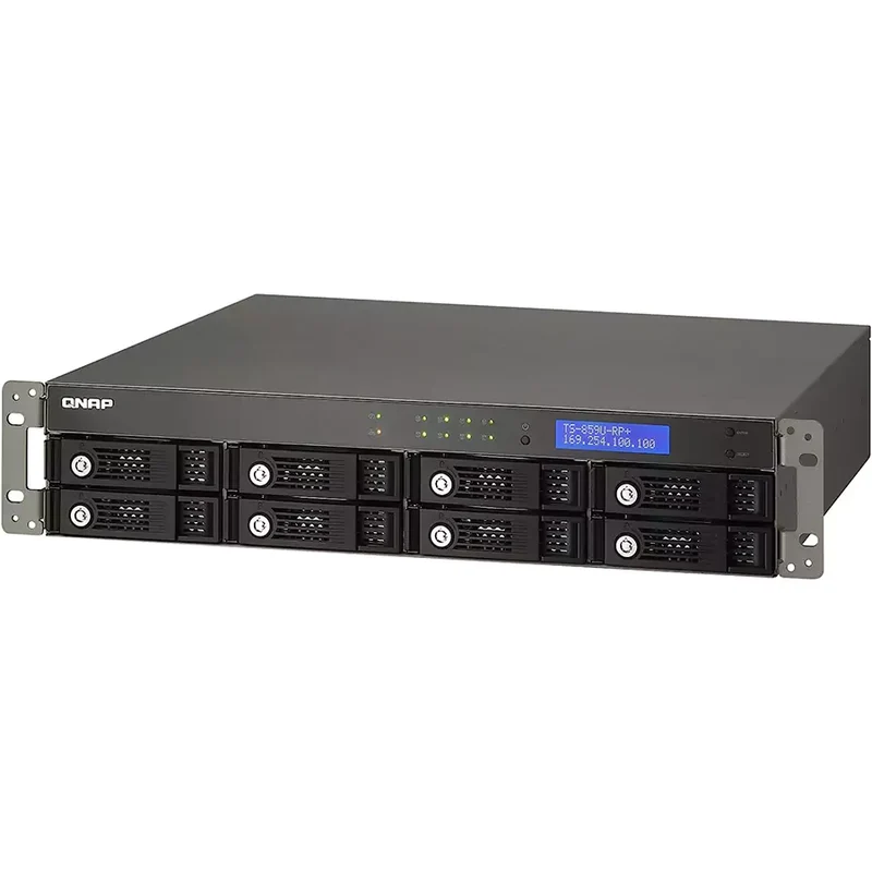 NAS Qnap TS-859U-RP+ ricondizionato: Storage di rete 8-Bay, Montaggio Rack 2U, Intel Atom Hard Disk 16TB