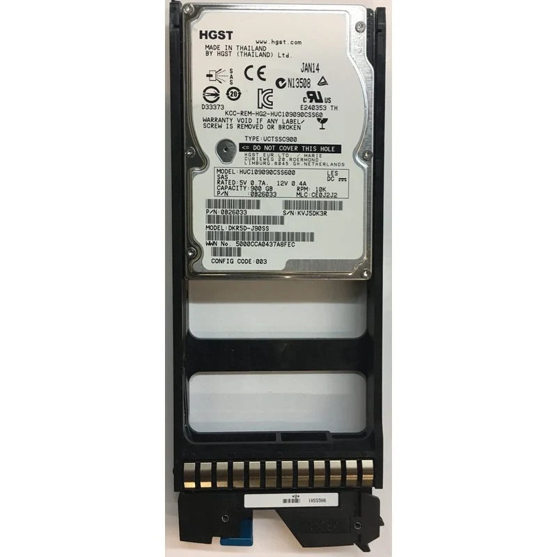 900GB Hitachi 10K 2.5" 6GBPS SAS Hard Drive 0B26033 HUC109090CSS600 HGST CON CADDY 0B26033