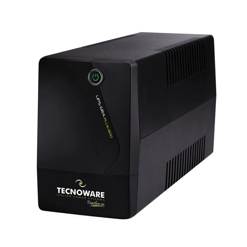 Tecnoware UPS ERA PLUS 800 Schuko Togheter On Potenza 800 VA, Autonomia fino a 15 min con 1 PC Stabilizzazione AVR