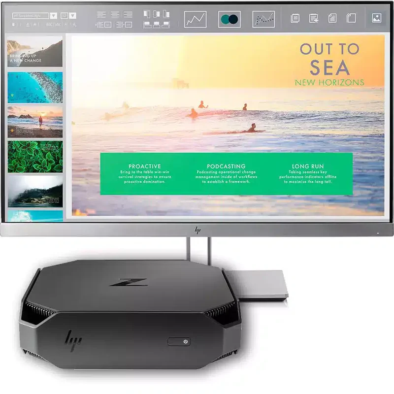 Bundle HP Z2 Mini G4 Workstation | Intel Core i5-8600 | Ram 16Gb | HP EliteDisplay E233 LED da 23″ Full HD | Windows 10 Pro La mini workstation futuristica e potentissima per qualsiasi ambiente