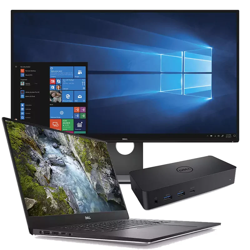 Bundle DELL Precision 5530 Notebook Workstation 15.6″ Full HD IPS | Intel Core i9-8950HK 2.9Ghz | Ram 32Gb | SSD NVMe 512Gb | Nvidia Quadro P2000 | WiFi HDMI Web Cam | Windows 11 Pro + Monitor Dell 27" 2K + Docking Station Dell D6000
