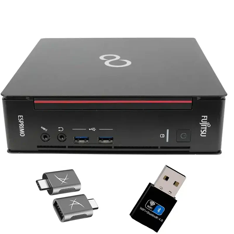 Fujitsu Esprimo Q556/2 Mini PC Ricondizionato | Intel Core i5-7500T 2.7Ghz | DVI Display Port Windows 11 Pro Compatto Prestante perfetto per qualsiasi uso USB-C WiFi Bluetooth