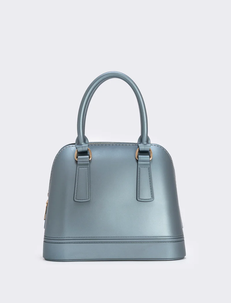 Bauletto soft touch con tracolla - Grigio