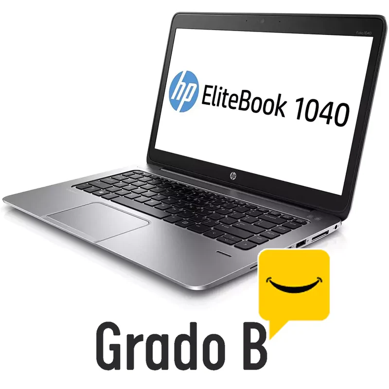 HP EliteBook Folio UltraBook 1040 G2 14" 1600x900 pixel | Intel Core i5-5300U 2.3Ghz | Ram 8Gb | SSD 512Gb | Windows 10 Pro Grado B