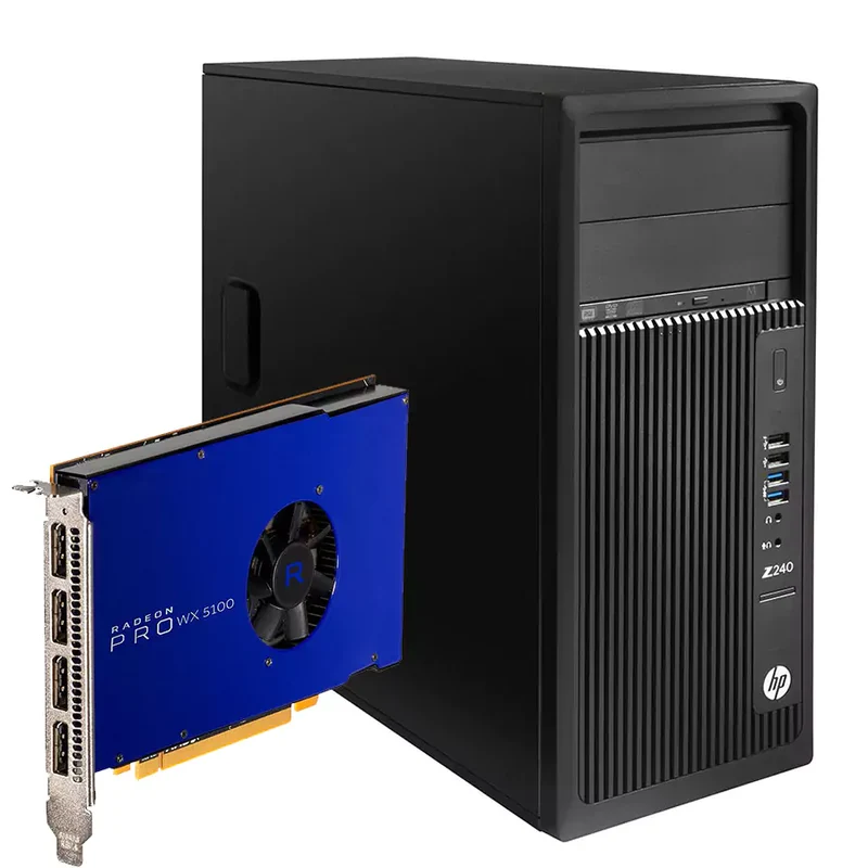 HP Z240 Workstation | Intel Core i7-6700 3.4Ghz | Ram 16 Gb | SSD 256Gb + 3Tb | Ati Radeon WX5100 8Gb | Windows 11 Pro Pensata per facilitare il tuo lavoro