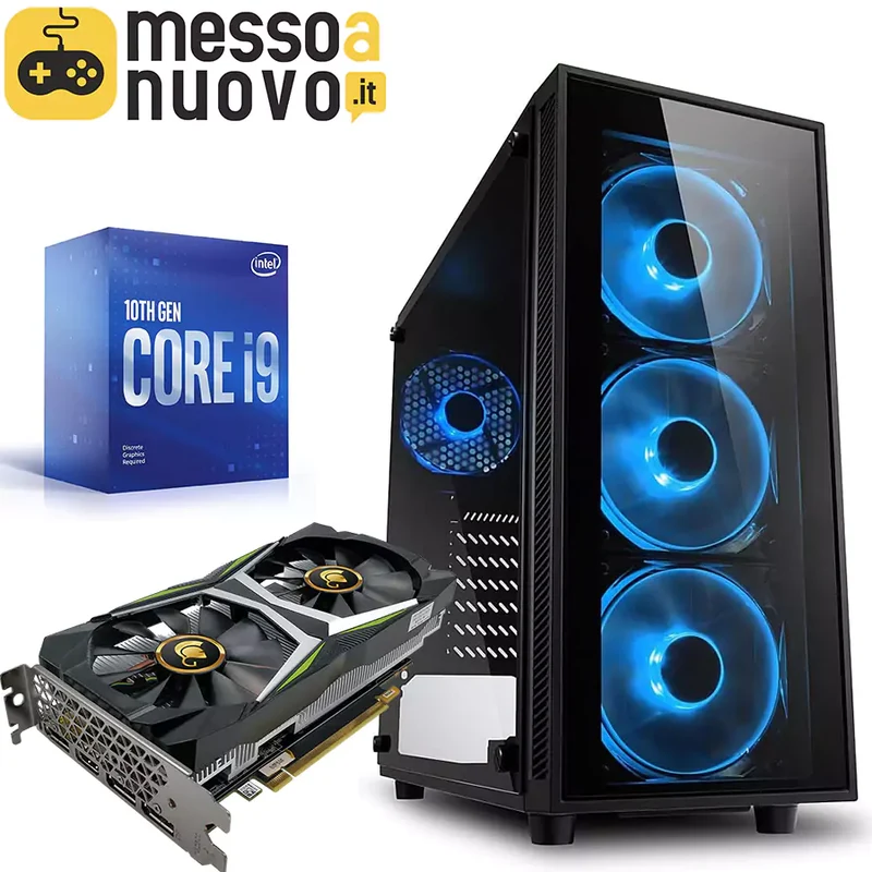 Pc Gaming Medusa Elite | Intel Core i9-10900F 10Cores | Ram 16Gb | SSD M.2 nvme 500Gb | Nvidia RTX 2060 12Gb | WiFi | Windows 11 Pro