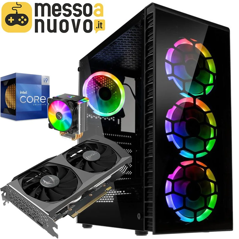 PC da Gaming | Intel Core i9-10900F 5.2Ghz | Ram 16Gb 3200Mhz | SSD m.2 nvme 512Gb | Nvidia GeForce RTX3060 12gb OC | Il PC da gaming estremo con RTX